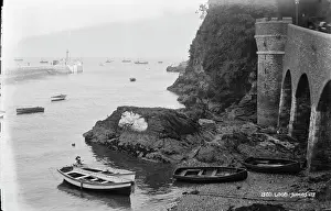 Looe Prints: Tranquil Harbor Scene