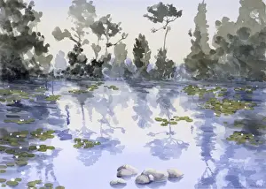 Clear Prints: Tranquil Lake - Silent Trees