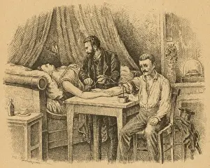Doctor Prints: Transfusing Blood, 1880