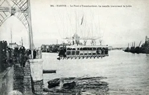 Cables Prints: Transporter Bridge over the River Loire, Nantes, France