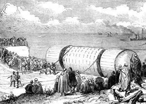 Transporting the obelisk: launch of Cleopatras needle, 1877