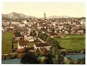 Traunstein, general view, Upper Bavaria, Germany