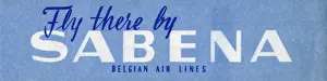Travel Luggage Label for Sabena Belgian Air Lines