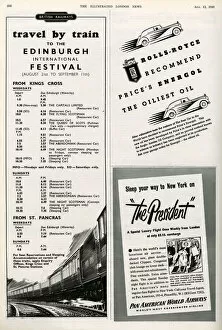 Adverts Gallery: Travel by train to the Edinburgh International Festival