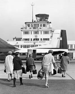Air Port Gallery: Travellers at Jersey Airport, Channel Islands