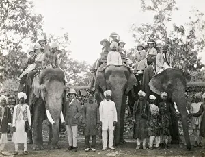 Tusk Prints: Travellers riding elephants in India, c. 1900
