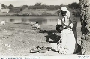 Hair Dressing Prints: Travelling Barber - Egypt