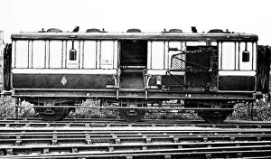 Sorting Prints: A travelling Post Office railway carriage, Victorian period