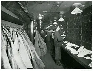 Sorting Prints: Travelling rail post office 1890s