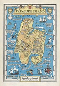 1883 Collection: Treasure Island Map / Col