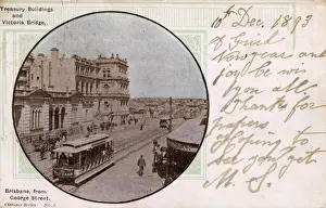 Treasury Buildings and Victoria Bridge, Brisbane, Australia