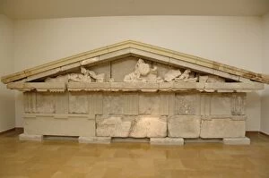 Gigantomachy Collection: Treasury of Megara. Limestone pediment depicting a scene fro