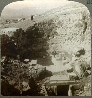 Treasury Prints: Treasury of Minyas prehistoric tomb, Orchomenos, Greece