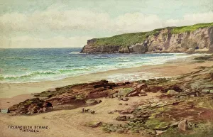 Tintagel Prints: Trebarwith Strand, near Tintagel, Cornwall