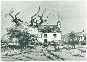 Welcoming Prints: Tree By A Cottage