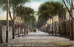 Lima Gallery: Tree-lined street in Chorrillos, Lima, Peru, South America