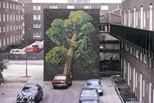 Deptford Prints: Tree Mural Pepys Estate Deptford