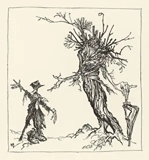 Scarecrow Prints: Tree Talks to Scarecrow