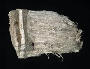Black Background Collection: Tremolite asbestos from France