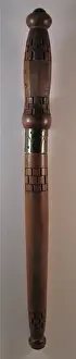 Trench Art dagger in carved wood, WW1