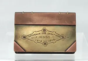 Trench Art lighter in the shape of a book