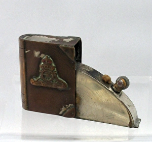 Images Dated 14th February 2012: Trench Art lighter in the shape of a book
