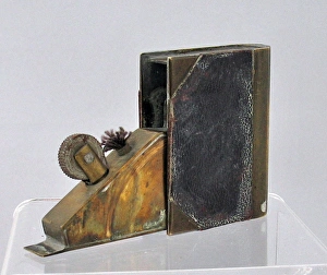 Trench Art lighter in the shape of a book