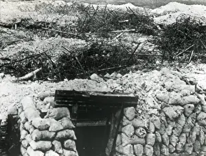 Sand Bag Prints: Trench entrance and sandbags, Northern France