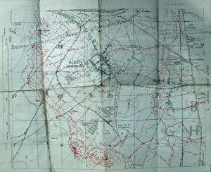 Images Dated 1st May 2012: Trench maps belonging to Sergeant Ernest Blaikley