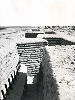 Images Dated 7th October 2011: Trench in Suez Canal defences, Egypt, WW1