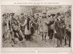 Fortunino Matania Collection: The Trench-to-Town Express by A. C. Michael