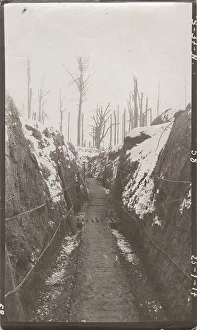 Trench in winter, Western Front, WW1