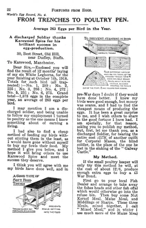 Images Dated 8th April 2016: From the trenches to poultry pen: Fortunes from Eggs