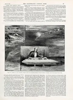 Allan Prints: Trial of model of new submarine 1896