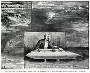 Allan Prints: Trial of a model of a new submarine torpedo-vessel and blockade runner by Mr