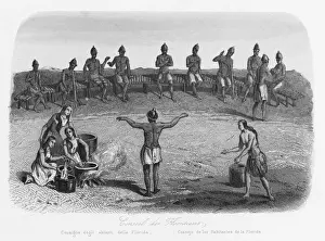 1569 Prints: Tribe in Florida drinking cassine