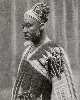 Tribesman in ornate cap, Cameroon, Central West Africa