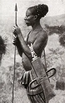 Images Dated 4th September 2018: Tribesman with his spear, Cameroon, Central West Africa