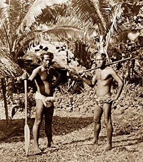 Tribesmen Prints: Tribesmen, Pago Pago, American Samoa, Victorian period