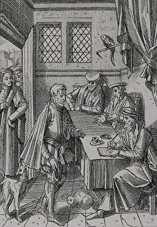 Tribunal of the King's Bailiff. Engraving. Facsimile