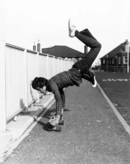 Images Dated 23rd August 2011: Tricks on Skateboard