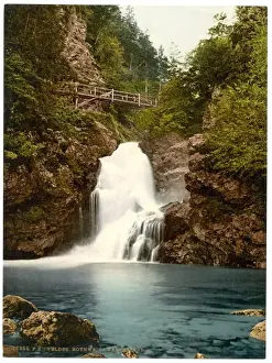 Water Fall Prints: Triglav, Rothwein (i. e. Rotwein), and waterfall, Carniola