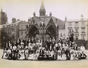 Images Dated 5th August 2016: Trinity College group, Cambridge marketplace 1910