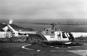 Trinity House Service Helicopter at Sennen, Cornwall