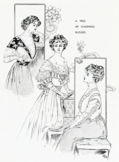 Trio of charming blouses 1907 Trio of charming blouses 1907
