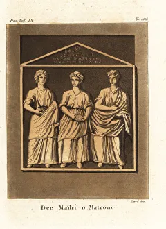 Images Dated 22nd January 2020: Triple deities of the ancient Germans, Mairae or Mairabus