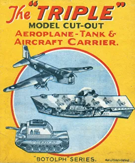 Triple Prints: The Triple Model Cut-Out Aeroplane, Tank & Aircraft Carrier