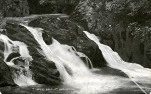 Kirkby Prints: Triple Spout Falls, Ingleton, Yorkshire