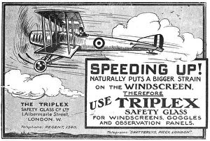Triplex Prints: Triplex Safety Glass Aircraft Windscreens 1916