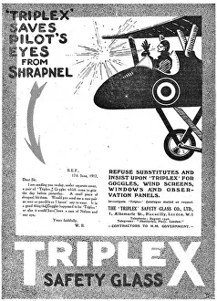 Triplex Prints: Triplex Safety Glass Saves Pilots Eyes From Shrapnel